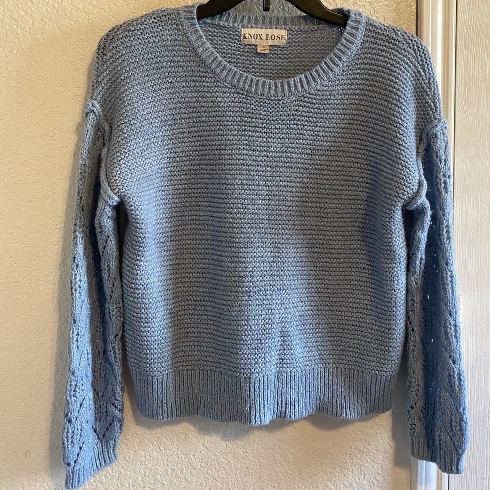 Knox Rose | size S | blue knit sweater